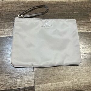 Kate Spade light Gray Large Wristlet Clutch bag